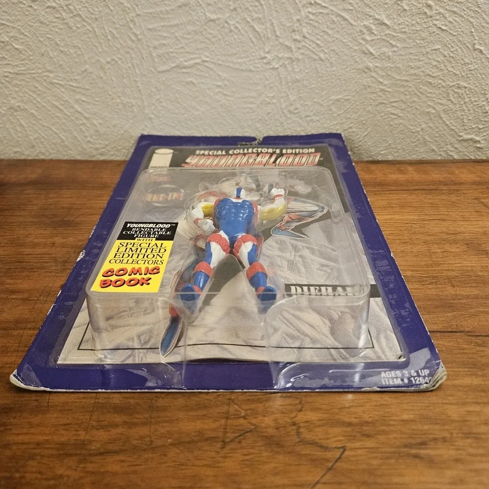 Vintage 1995 Youngblood Diehard Figure Bend 'Ems with Comic‎ Book New